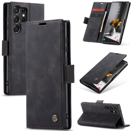 

ForSamsung Galaxy S24 Ultra 5G CaseMe 013 Multifunctional Horizontal Flip Leather Phone Case(Black)