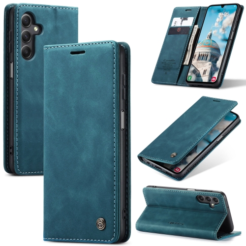 

For Samsung Galaxy A15 5G CaseMe 013 Multifunctional Horizontal Flip Leather Phone Case(Blue)