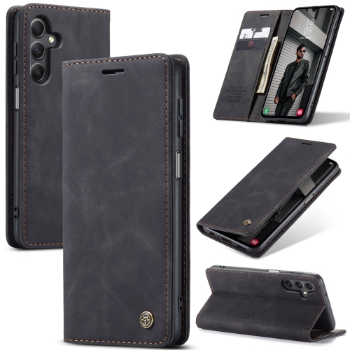 

For Samsung Galaxy A15 5G CaseMe 013 Multifunctional Horizontal Flip Leather Phone Case(Black)