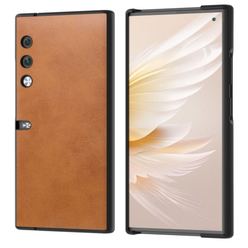 

For Honor V Purse Two-color Calf Texture PU Phone Case(Brown)