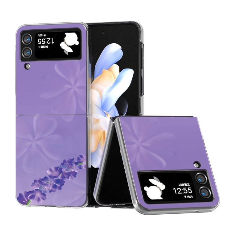 

For Samsung Galaxy Z Flip4 5G Painted Pattern PC Phone Case(Violet)