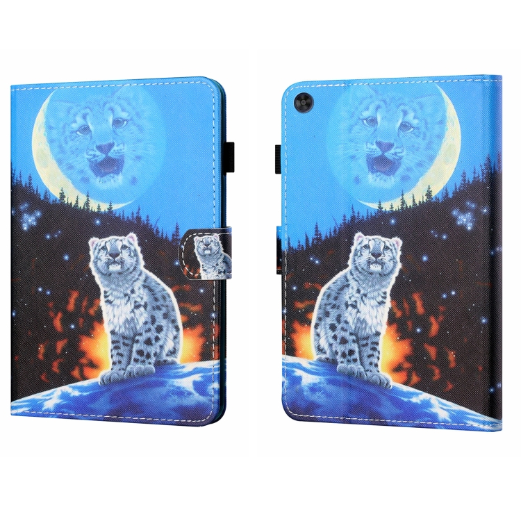 

For Samsung Galaxy Tab A9+ Coloured Drawing Stitching Flip PU Tablet Case with Sleep / Wake-up Function(Double Shadow Tiger)