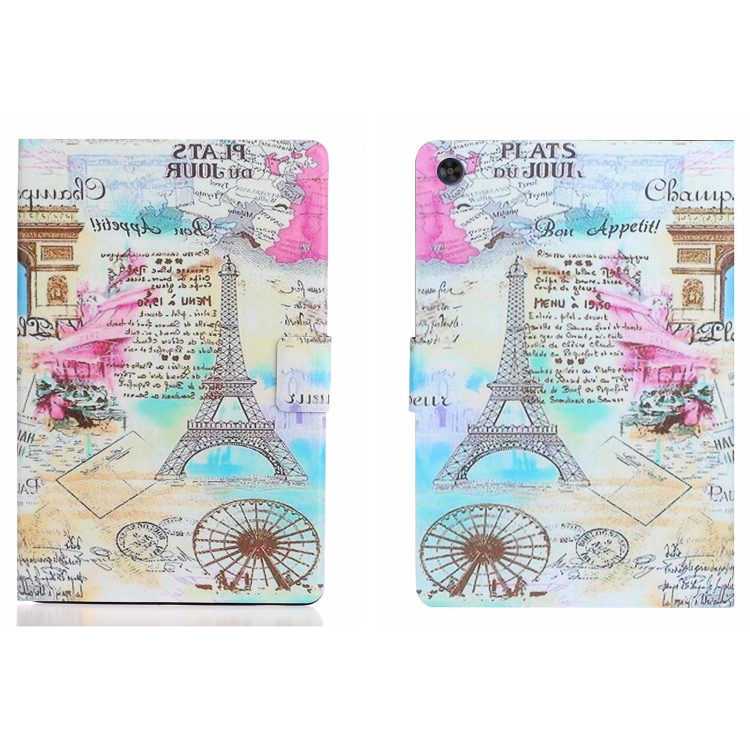

For Samsung Galaxy Tab A9 Voltage Coloured Drawing Smart PU Tablet Case with Sleep / Wake-up Function(Iron Tower)