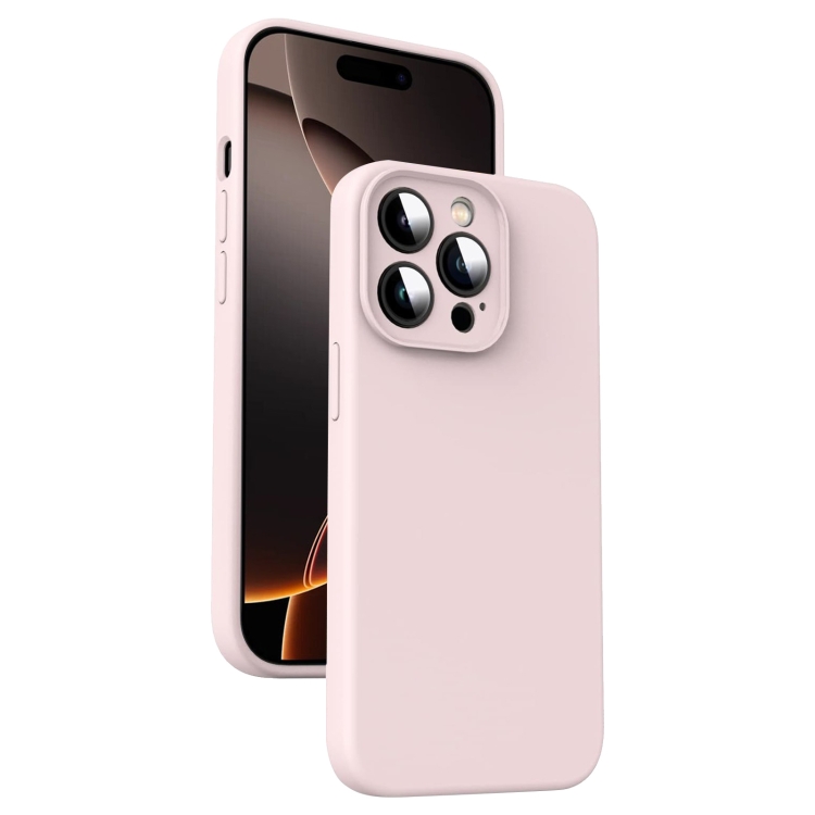 

For iPhone 16 Pro Microfiber Liquid Silicone Shockproof Phone Case(Pink)
