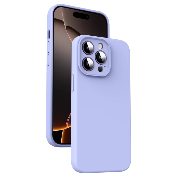 

For iPhone 16 Pro Microfiber Liquid Silicone Shockproof Phone Case(Purple)