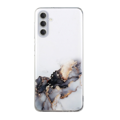 

For Samsung Galaxy S24+ 5G Hollow Marble Pattern TPU Phone Case(Black)