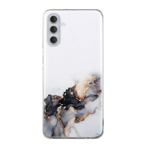 

For Samsung Galaxy A15 5G Hollow Marble Pattern TPU Phone Case(Black)