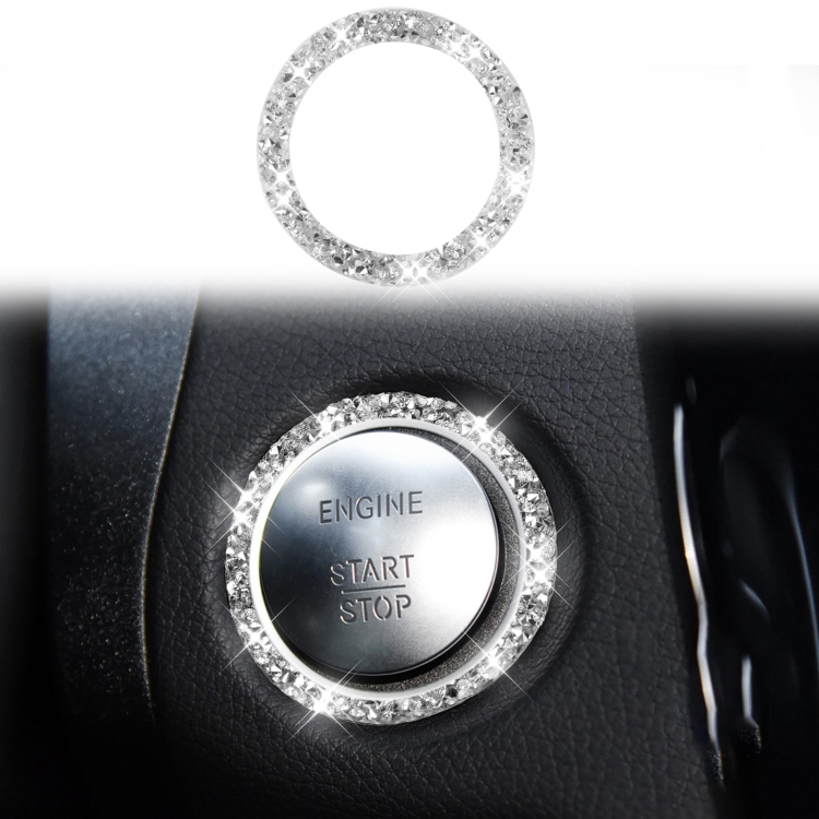

For Mercedes-Benz C-Class W205 2015-2018 Car One-Click Start Ring Diamond Decoration Sticker, Left and Right Drive
