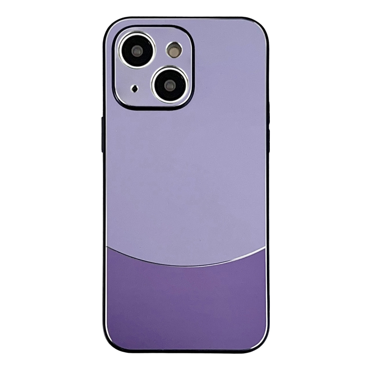 

For iPhone 15 Plus Shockproof Frosted PC Silicone Frame Phone Case(Purple)