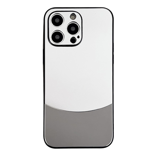 

For iPhone 14 Pro Max Shockproof Frosted PC Silicone Frame Phone Case(Silver)