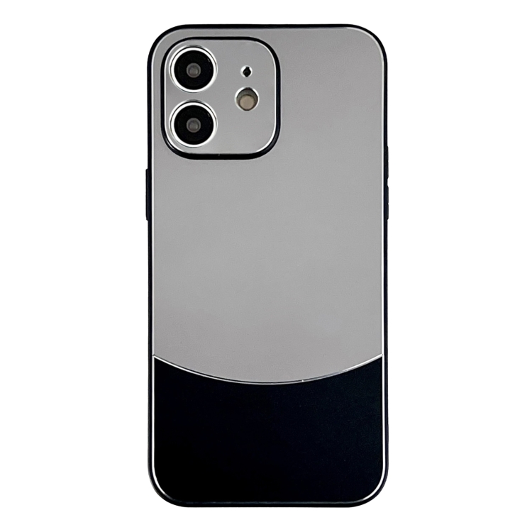 

For iPhone 12 Shockproof Frosted PC Silicone Frame Phone Case(Black)