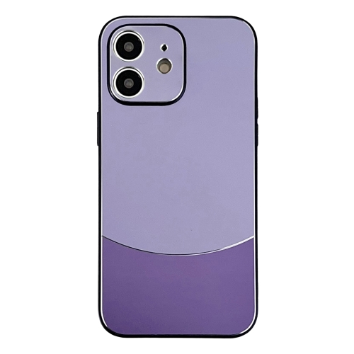 

For iPhone 12 Shockproof Frosted PC Silicone Frame Phone Case(Purple)