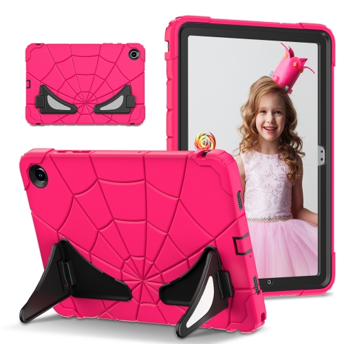 

For Samsung Galaxy Tab A9+ Spider Silicone Hybrid PC Shockproof Tablet Case(Strawberry Black)