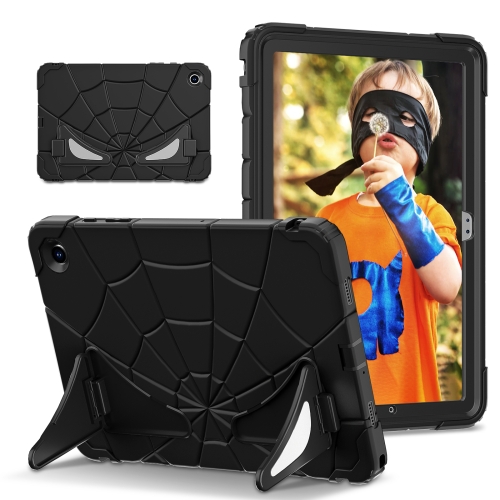 

For Samsung Galaxy Tab A9+ Spider Silicone Hybrid PC Shockproof Tablet Case(Black)