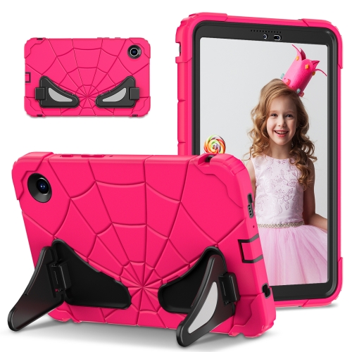 

For Samsung Galaxy Tab A9 Spider Silicone Hybrid PC Shockproof Tablet Case(Strawberry Black)