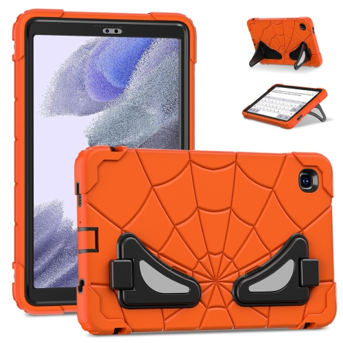 

For Samsung Galaxy Tab A7 Lite T220 Spider Silicone Hybrid PC Shockproof Tablet Case(Orange Black)