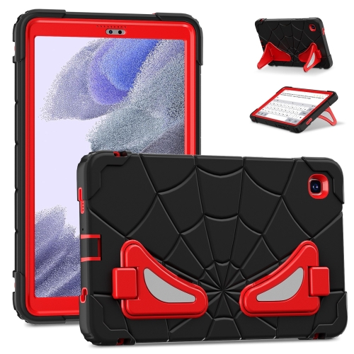 

For Samsung Galaxy Tab A7 Lite T220 Spider Silicone Hybrid PC Shockproof Tablet Case(Black Red)