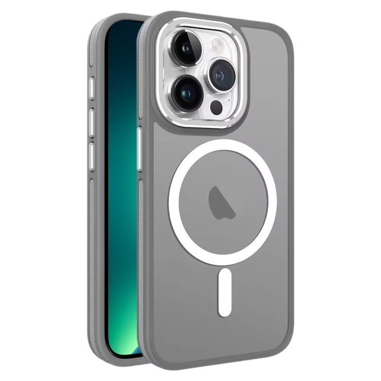 

For iPhone 13 Pro Max Two-color Frosted MagSafe Magnetic Phone Case(Grey)