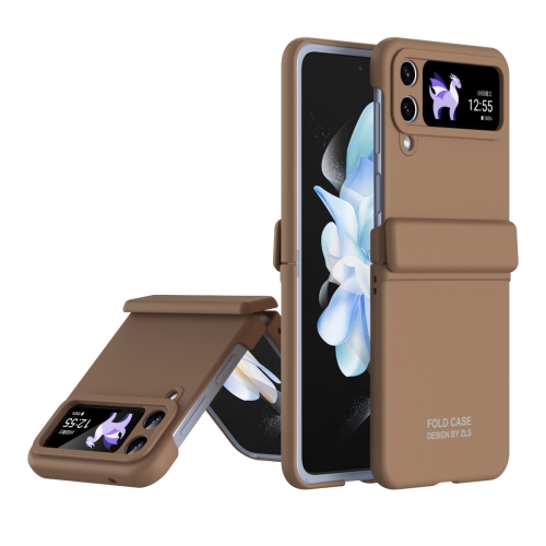 

For Samsung Galaxy Z Flip4 5G Extraordinary Series Hinged Folding Full Phone Case(Coffee)