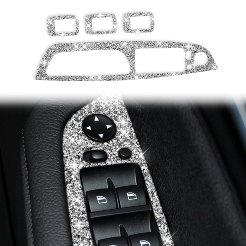 

For BMW X5 E70 2008-2013 / X6 E71 2009-2014 Car Window Lift Panel Diamond Decoration Sticker, High Configuration Right Drive