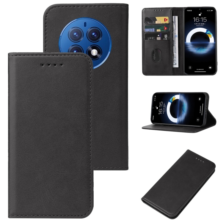 

For LeBest M50 Pro Magnetic Closure Leather Phone Case(Black)