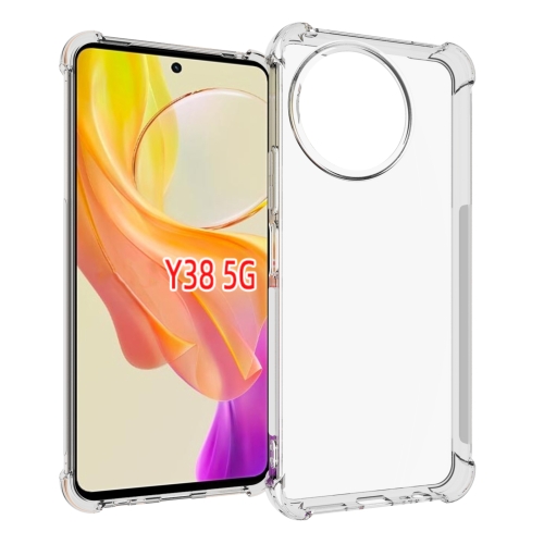 

For vivo Y38 5G Shockproof Non-slip Thickening TPU Phone Case(Transparent)