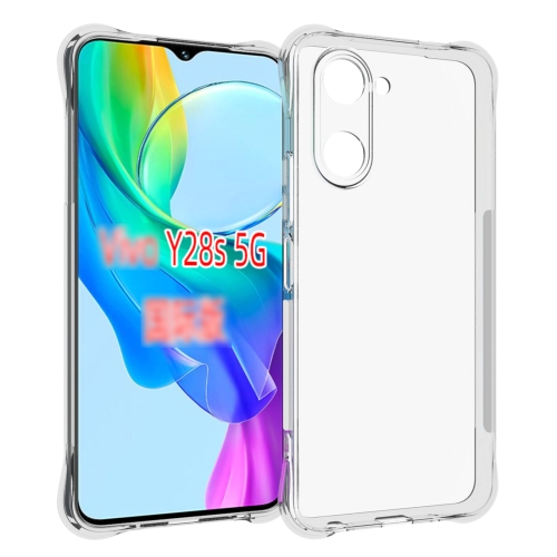 

For vivo Y28s 5G Global Shockproof Non-slip Thickening TPU Phone Case(Transparent)