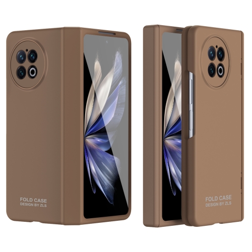 

For vivo X Fold2 Extraordinary Series Hinged Folding Full Phone Case(Coffee)