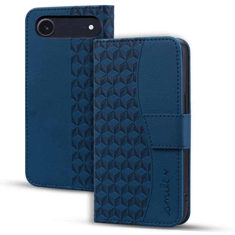 

For iPhone 17 Air Business Diamond Buckle Leather Phone Case with Lanyard(Royal Blue)