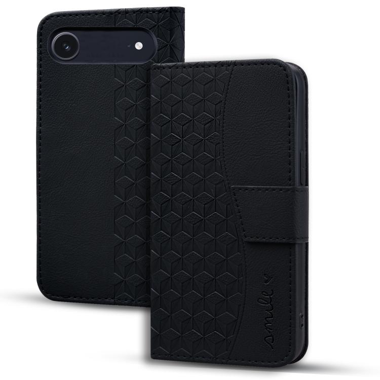 

For iPhone 17 Air Business Diamond Buckle Leather Phone Case with Lanyard(Black)