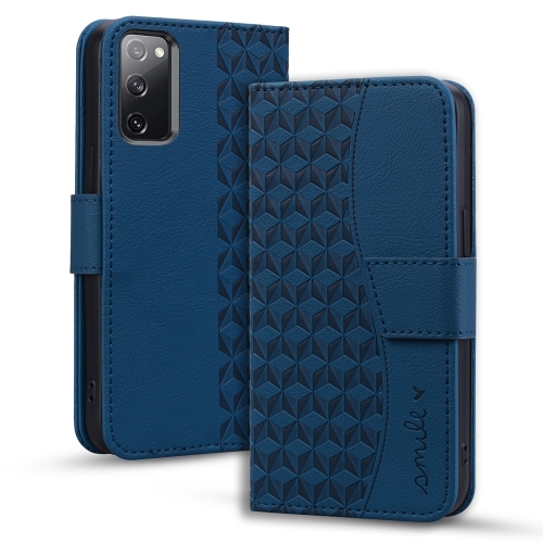 

For Samsung Galaxy S20 Diamond Buckle Leather Phone Case with Lanyard(Royal Blue)