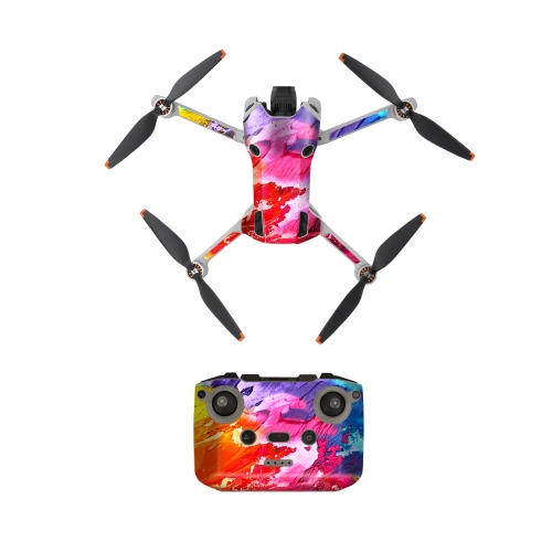 For DJI Mini 4 Pro / RC-N2 Drone Body Remote Control Protective Sticker(Wild Colors)