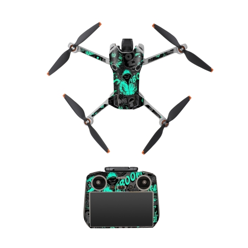 For DJI Mini 4 Pro / RC 2 Drone Body Remote Control Protective Sticker(Green Hat Man) remote control drone toy aircraft diy science and education remote control aircraft easy fly for beginners boys drop shipping