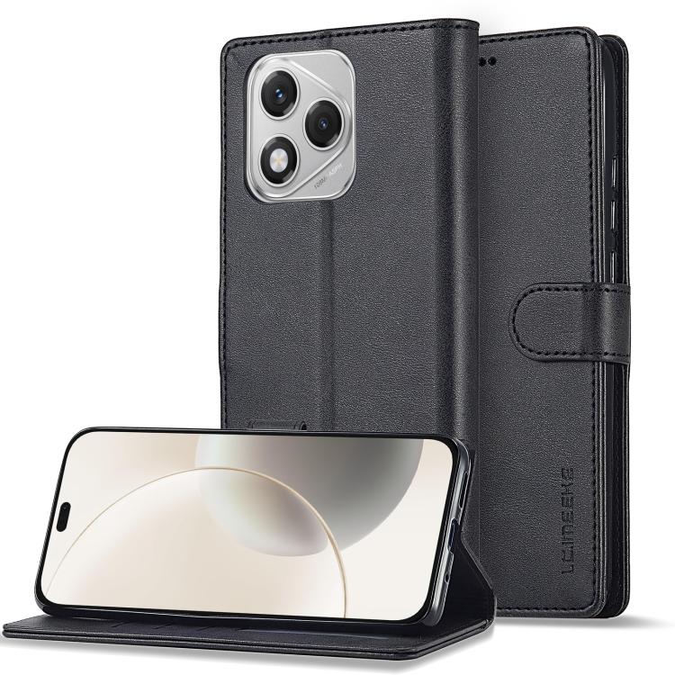 

For Honor 400 Lite Global LC.IMEEKE Calf Texture Leather Phone Case(Black)
