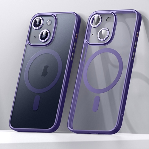 

For iPhone 15 SULADA Magsafe Magnetic Matte PC + TPU Phone Case(Dark Purple)