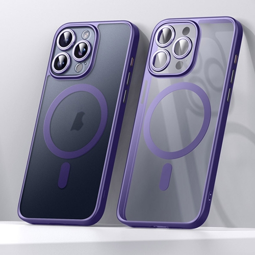

For iPhone 15 Pro SULADA Magsafe Magnetic Matte PC + TPU Phone Case(Dark Purple)