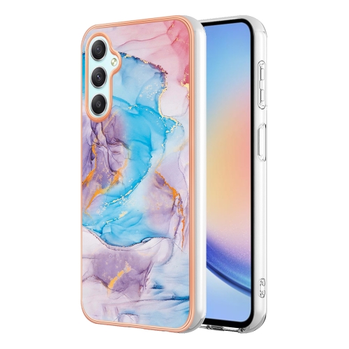 

For Samsung Galaxy A25 5G Electroplating IMD TPU Phone Case(Blue Marble)