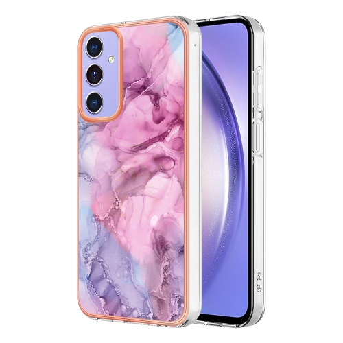 

For Samsung Galaxy A15 5G Electroplating Marble Dual-side IMD Phone Case(Pink 013)