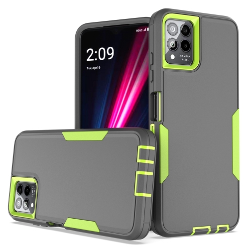 

For T-Mobile REVVL 6 Pro 2 in 1 Magnetic PC + TPU Phone Case(Gray+Fluorescent Green)