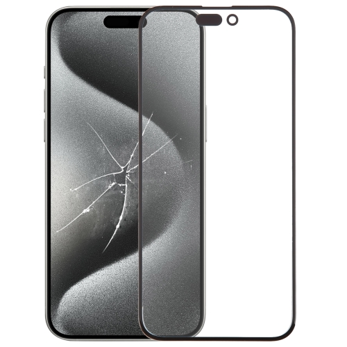 สำหรับ iPhone 15 Pro Max หน้าจอด้านหน้าเลนส์กระจกด้านนอกพร้อมกาวใส OCA