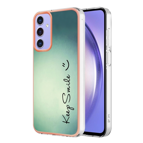 

For Samsung Galaxy A15 5G Electroplating Marble Dual-side IMD Phone Case(Smile)