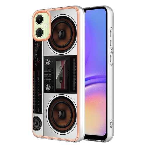 

For Samsung Galaxy A05 Electroplating Marble Dual-side IMD Phone Case(Retro Radio)