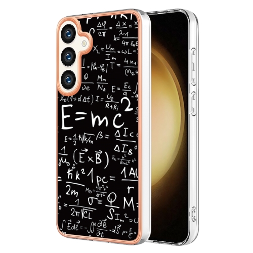 

For Samsung Galaxy S24+ 5G Electroplating Marble Dual-side IMD Phone Case(Equation)