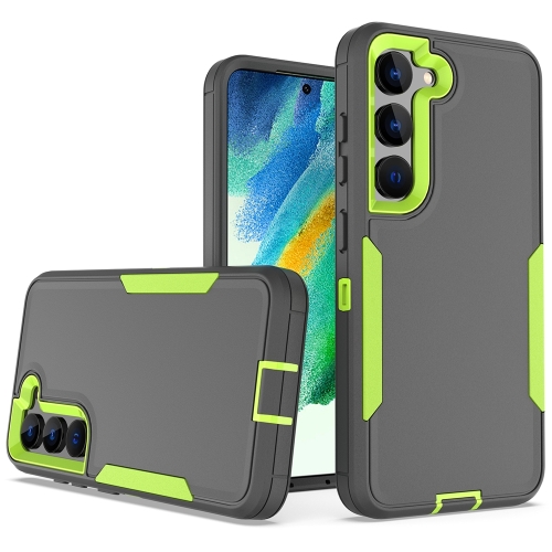 

For Samsung Galaxy S23 5G 2 in 1 Magnetic PC + TPU Phone Case(Gray+Fluorescent Green)