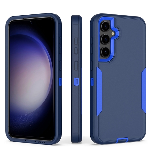

For Samsung Galaxy S23 FE 5G 2 in 1 Magnetic PC + TPU Phone Case(Royal Blue+Dark Blue)