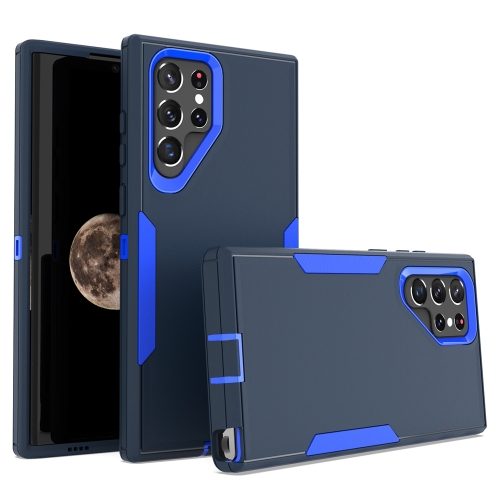 

For Samsung Galaxy S22 Ultra 5G 2 in 1 Magnetic PC + TPU Phone Case(Royal Blue+Dark Blue)