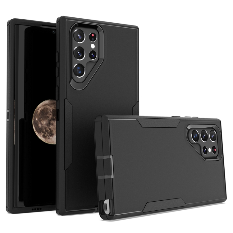 

For Samsung Galaxy S22 Ultra 5G Magnetic 2 in 1 PC Hybrid TPU Phone Case(Black)