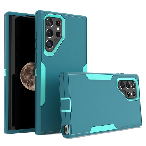 

For Samsung Galaxy S22 Ultra 5G 2 in 1 Magnetic PC + TPU Phone Case(Blue+Blue Green)