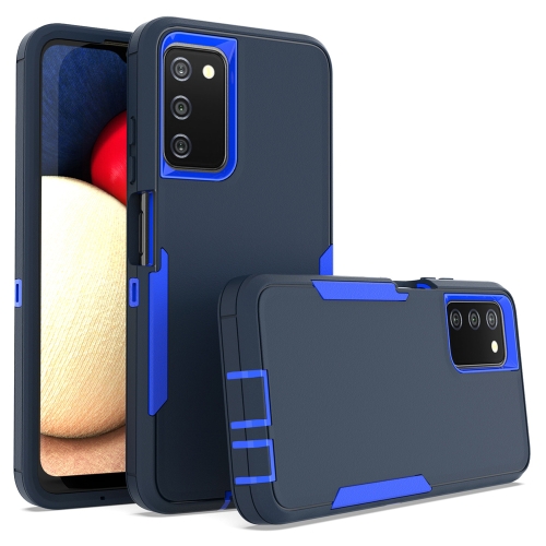 

For Samsung Galaxy A03s Magnetic 2 in 1 PC Hybrid TPU Phone Case(Royal Blue+Dark Blue)