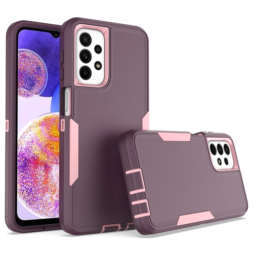 

For Samsung Galaxy A23 2 in 1 Magnetic PC + TPU Phone Case(Purple Red+Pink)